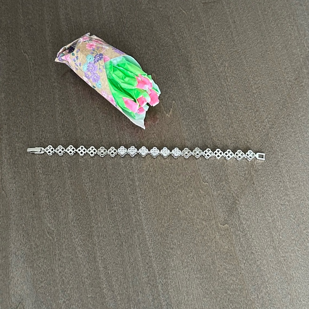 Silver colour bracelet for women